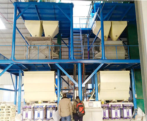 ブロック式ドライミックスモルタルプラント Tile Adhesive Manufacturing Plant