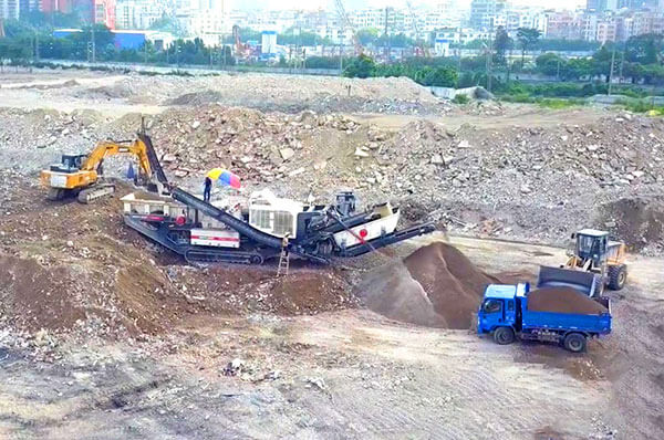 mobile construction waste crusher
