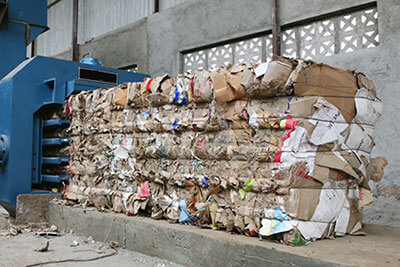 cardboard baling press machine