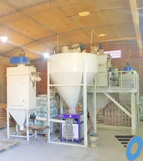 Dry mix mortar production line
