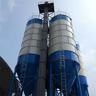 Detachable cement silos for wall putty proudction line
