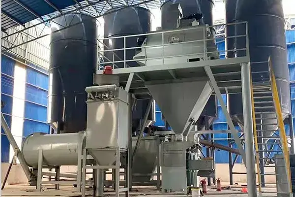 new dry mortar production line with ribbon mortar mixer