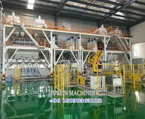 full automatic 20-30th Dry Mortar Plant with robot bag palletizer