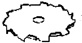 Schematic diagram of impeller of high-speed disperser.