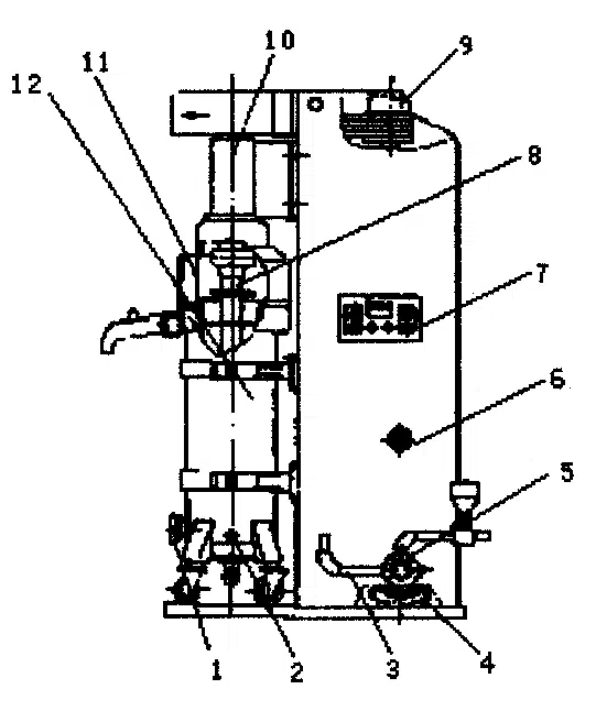 Vertical sand mill machine structure sketch