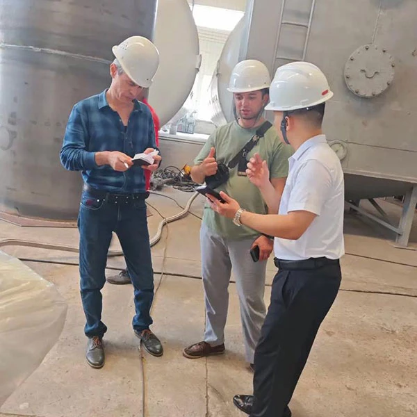 Australian clients visiting dry mix mortar plant factory