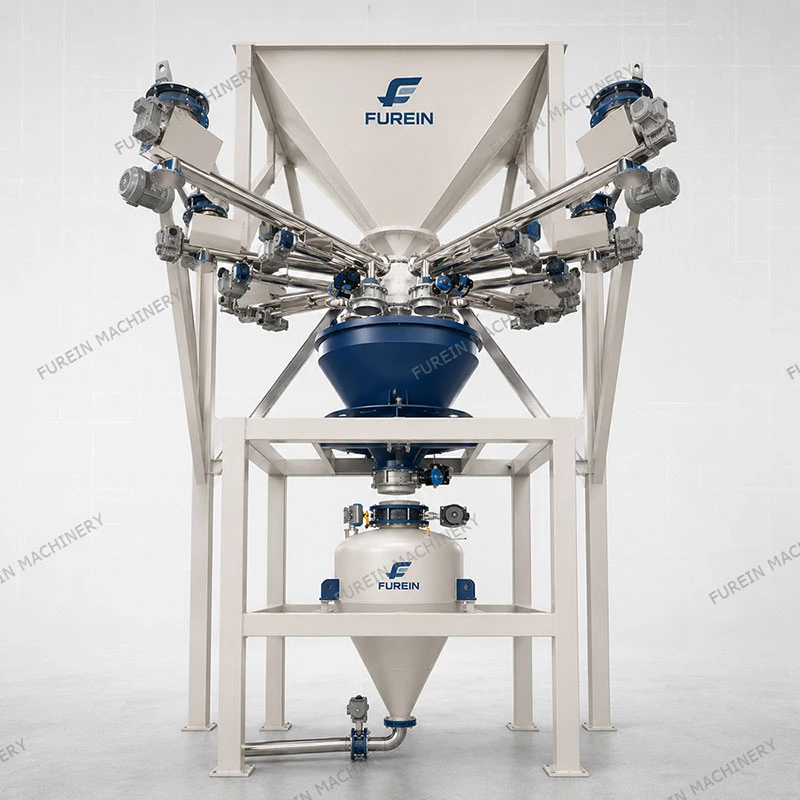 Batching and dosing system for dry mortar plant